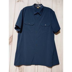 Eddie Bauer‎ Shirt Men's Large Navy Travex